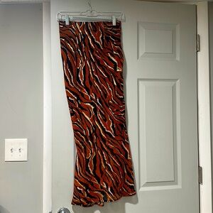 Nasty Gal Tiger Print Midi Skirt